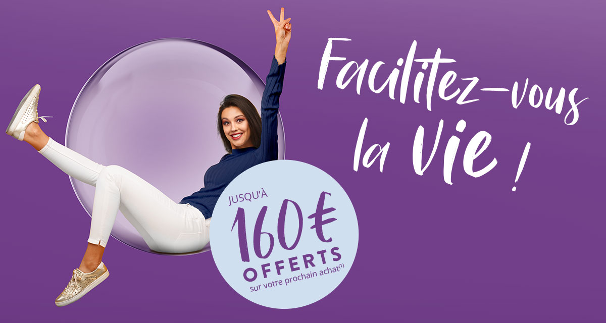 Jusqu'&agrave; 160&euro; offerts sur votre prochain achat
