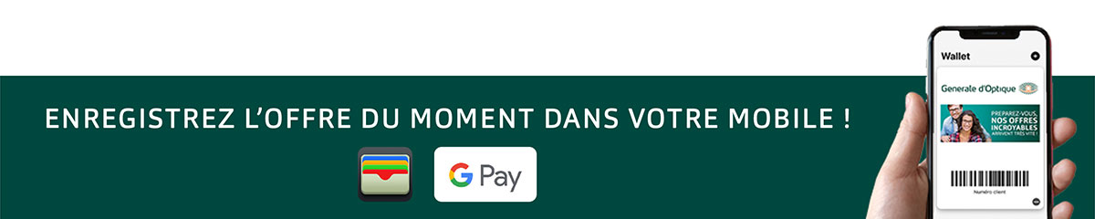 Enregistrez l'offre du moment dans votre mobile