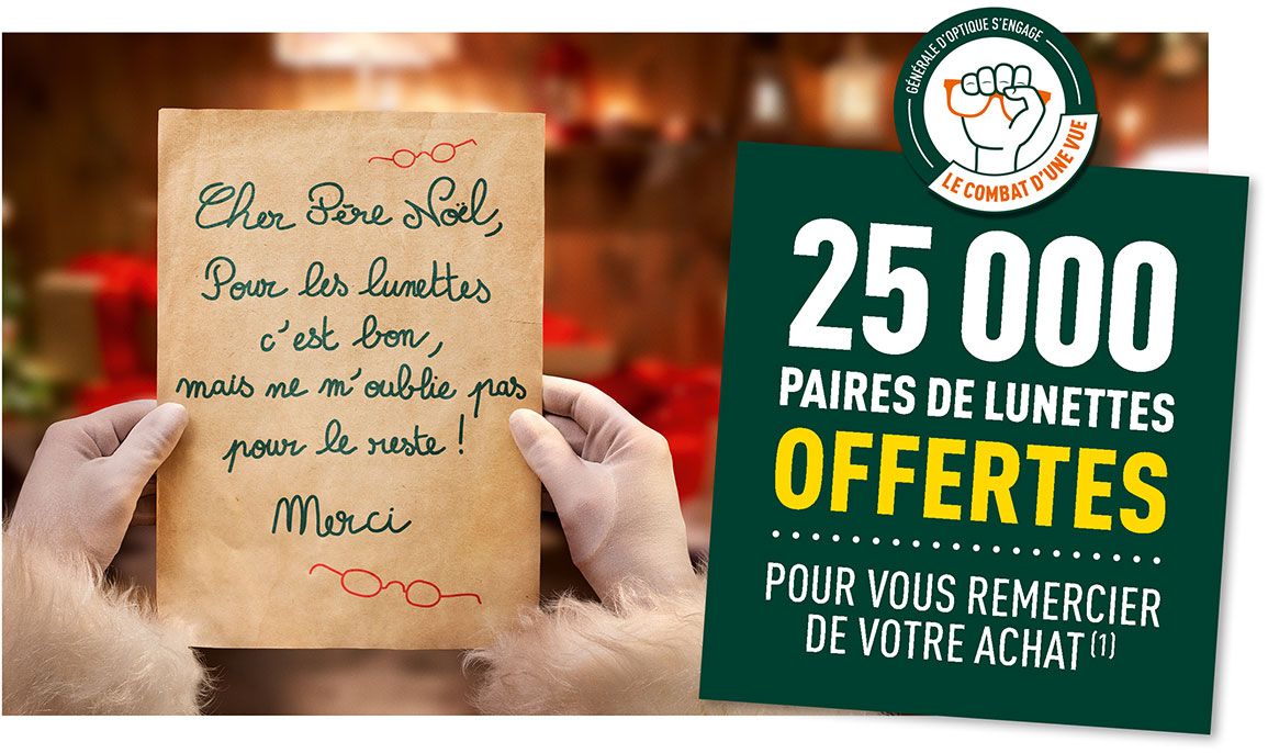 25 000 paires de lunettes offertes